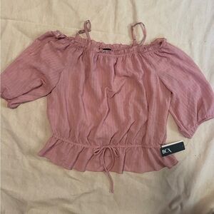 BCX Women's Dusty Pink Off-Shoulder Blouse